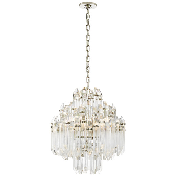 Visual Comfort Signature - SK 5424PN-CA - Six Light Chandelier - Adele - Polished Nickel with Clear Acrylic