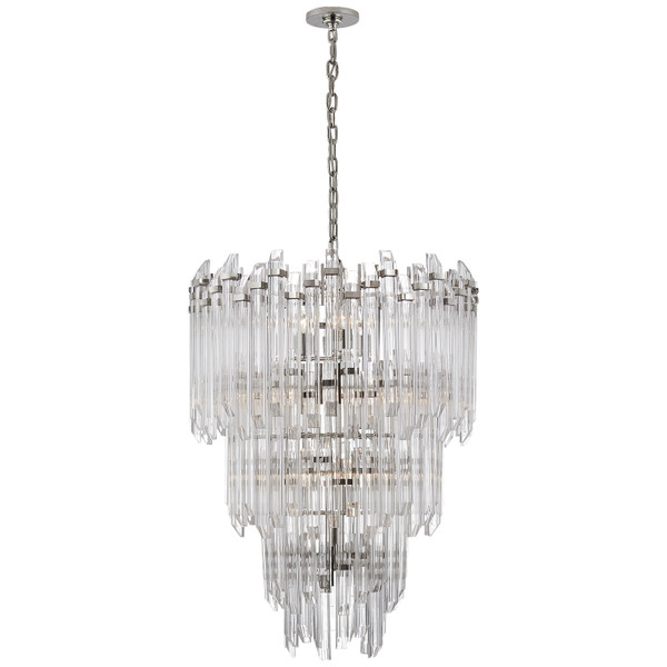 Visual Comfort Signature - SK 5423PN-CA - 12 Light Chandelier - Adele - Polished Nickel with Clear Acrylic