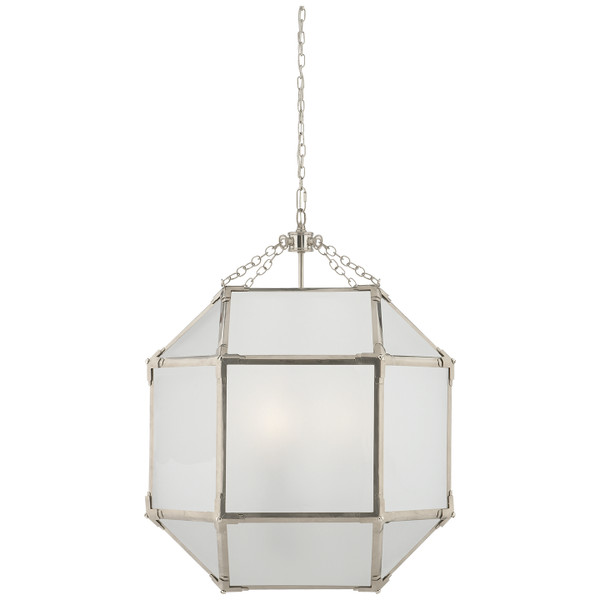 Visual Comfort Signature - SK 5009PN-FG - Three Light Lantern - Morris - Polished Nickel