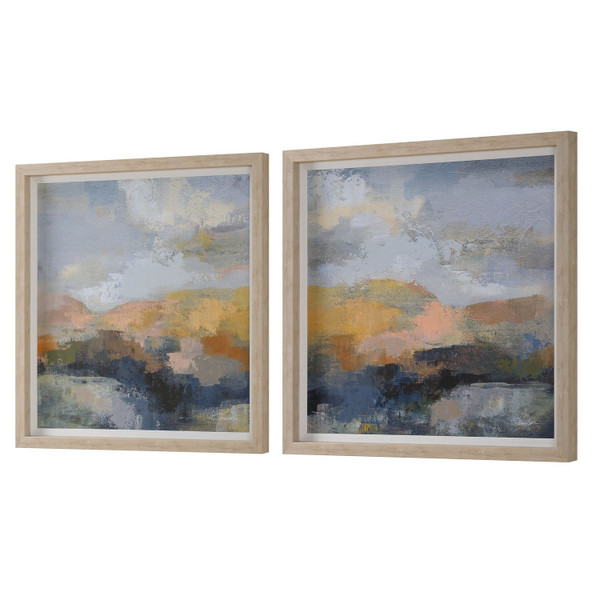 Uttermost - 32342 - Framed Prints, S/2 - Dusk - Natural Wood Grain