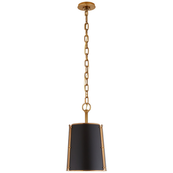 Visual Comfort Signature - S 5645HAB-BLK - One Light Pendant - Hastings - Hand-Rubbed Antique Brass