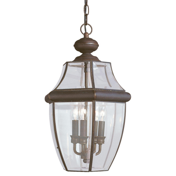 Generation Lighting. - 6039EN-71 - Three Light Outdoor Pendant - Lancaster - Antique Bronze