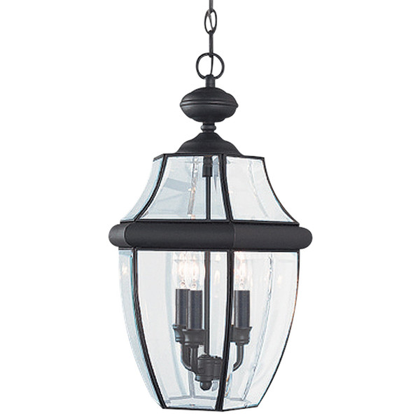 Generation Lighting. - 6039EN-12 - Three Light Outdoor Pendant - Lancaster - Black