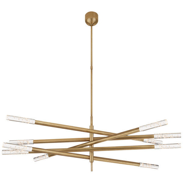 Visual Comfort Signature - KW 5587AB-SG - LED Chandelier - Rousseau - Antique-Burnished Brass