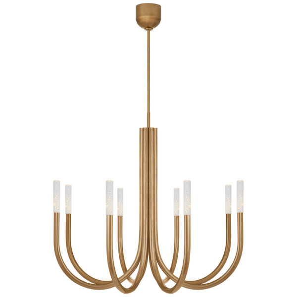 Visual Comfort Signature - KW 5581AB-SG - LED Chandelier - Rousseau - Antique-Burnished Brass
