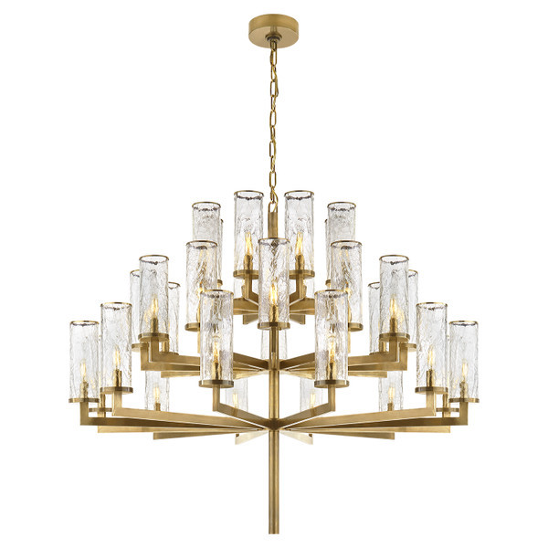 Visual Comfort Signature - KW 5202AB-CRG - 32 Light Chandelier - Liaison - Antique-Burnished Brass