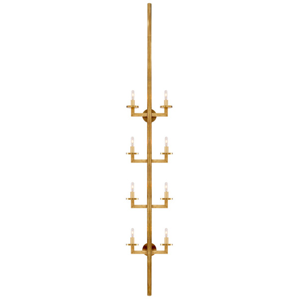 Visual Comfort Signature - KW 2204AB - Eight Light Wall Sconce - Liaison - Antique-Burnished Brass