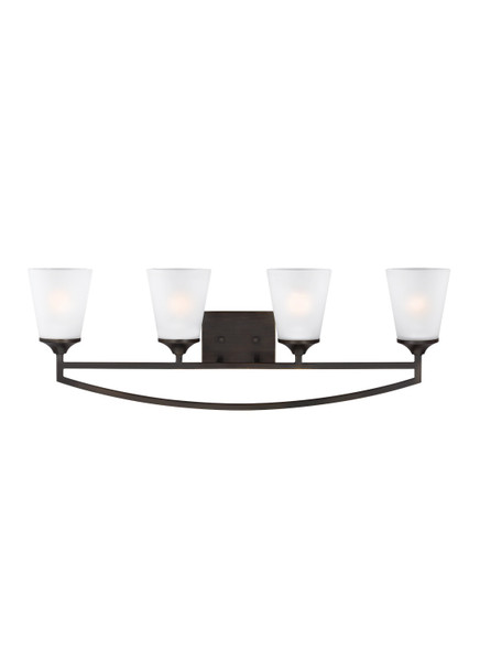 Generation Lighting. - 4424504-710 - Four Light Wall / Bath - Hanford - Bronze