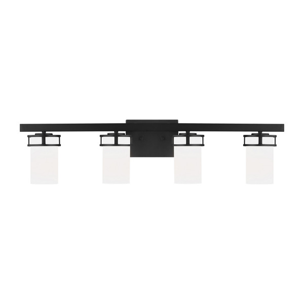Generation Lighting. - 4421604-112 - Four Light Wall / Bath - Robie - Midnight Black
