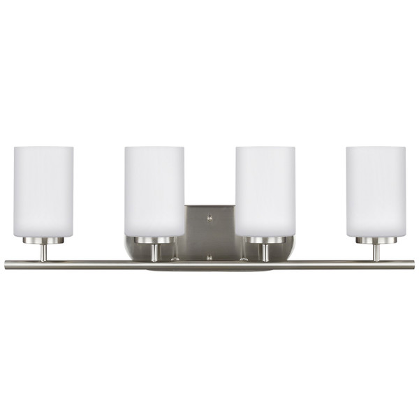 Generation Lighting. - 41163-962 - Four Light Wall / Bath - Oslo - Brushed Nickel