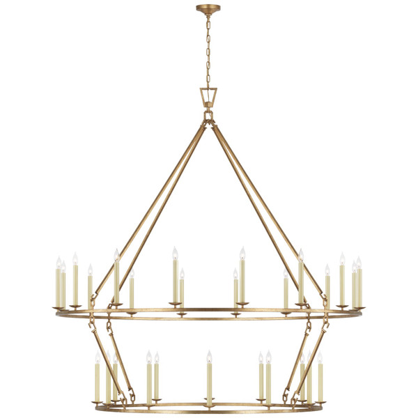 Visual Comfort Signature - CHC 5278GI - LED Chandelier - Darlana Ring - Gilded Iron