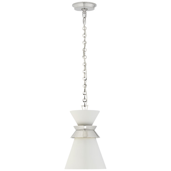 Visual Comfort Signature - CHC 5240PN-WHT - One Light Pendant - Alborg - Polished Nickel