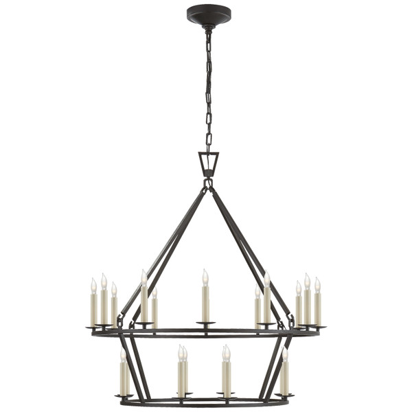 Visual Comfort Signature - CHC 5178AI - 20 Light Chandelier - Darlana Ring - Aged Iron