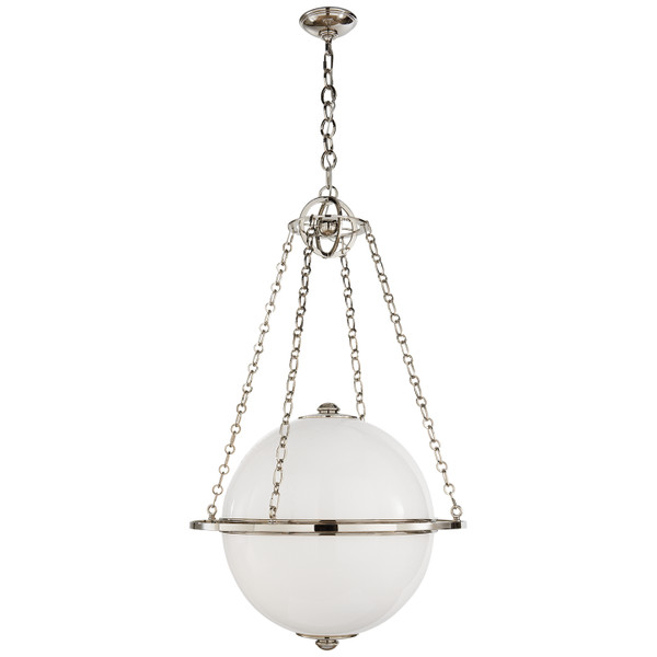 Visual Comfort Signature - CHC 2135PN-WG - Two Light Lantern - Modern Globe - Polished Nickel
