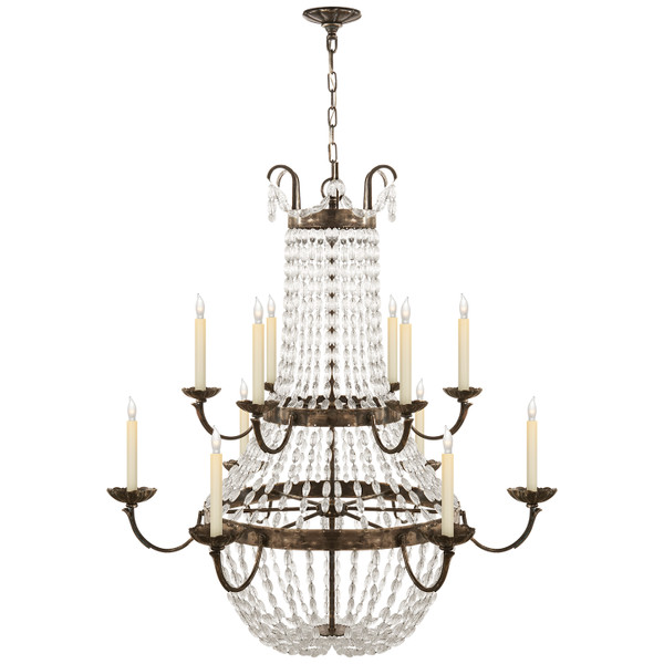 Visual Comfort Signature - CHC 1508SHS-SG - 12 Light Chandelier - Paris Flea Market - Sheffield Silver