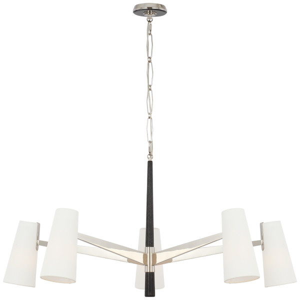Visual Comfort Signature - ARN 5345PN/EB-L - LED Chandelier - Olina - Polished Nickel and Ebony