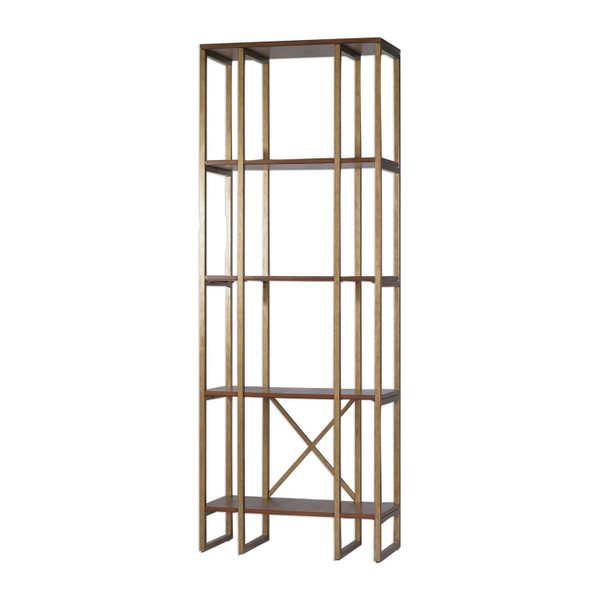 Uttermost - 25347 - Etagere - Karishma - Brushed Antique Gold