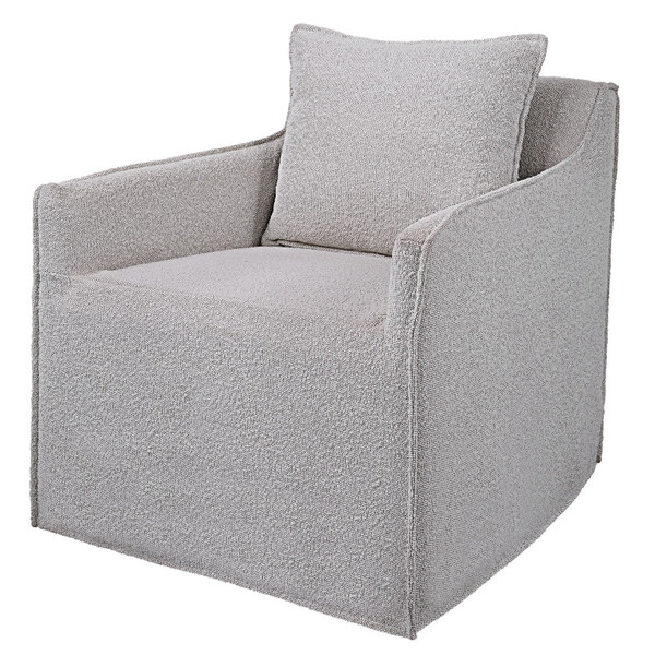 Uttermost - 23658 - Swivel Chair - Welland - Natural Ceruse
