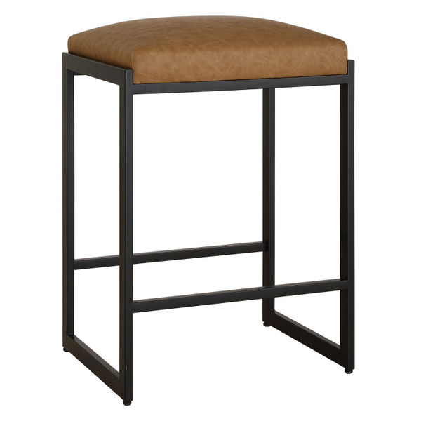 Uttermost - 23446 - Counter Stool - Atticus - Satin Black