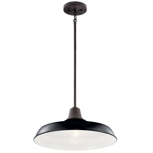 Kichler - 49993BK - One Light Outdoor Pendant/Semi Flush - Pier - Black