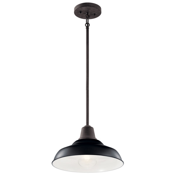 Kichler - 49992BK - One Light Outdoor Pendant/Semi Flush - Pier - Black