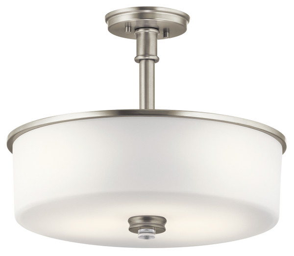 Kichler - 43925NI - Three Light Pendant/Semi Flush - Joelson - Brushed Nickel