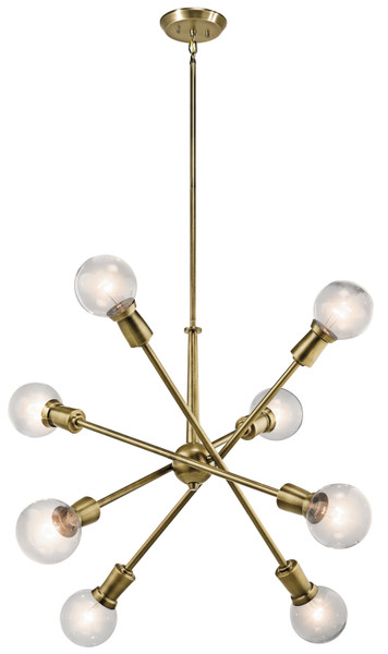 Kichler - 43118NBR - Eight Light Chandelier - Armstrong - Natural Brass