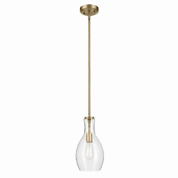 Kichler - 42456NBRCS - One Light Pendant - Everly - Natural Brass