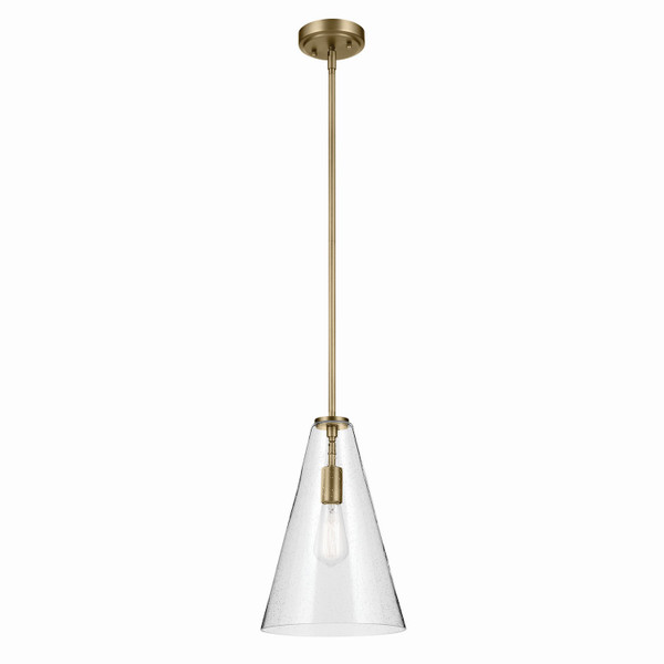 Kichler - 42199NBRCS - One Light Pendant - Everly - Natural Brass