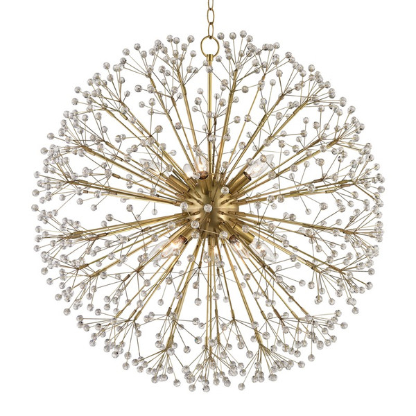 Hudson Valley - 6030-AGB - Ten Light Chandelier - Dunkirk - Aged Brass
