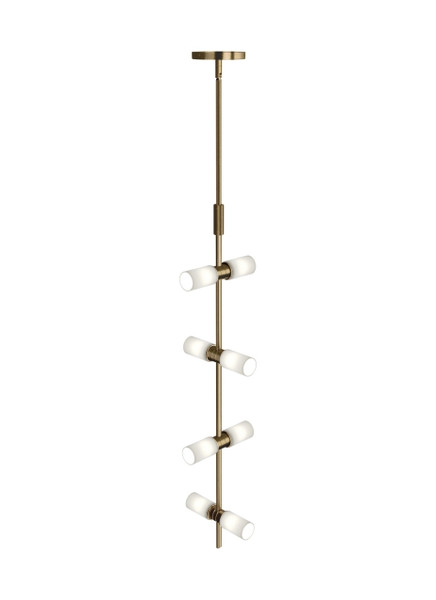 Visual Comfort Modern - 700MDP3CRR - LED Pendant - ModernRail - Aged Brass