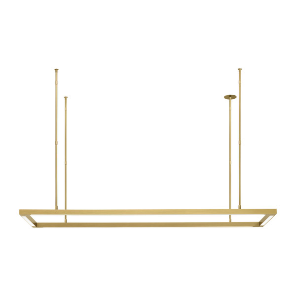 Visual Comfort Modern - 700LSSTG50NB-LED927 - LED Linear Suspension - Stagger - Natural Brass