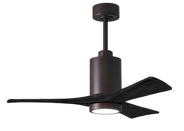 Matthews Fan Company - PA3-TB-BK-42 - 42Ceiling Fan - Patricia - Textured Bronze