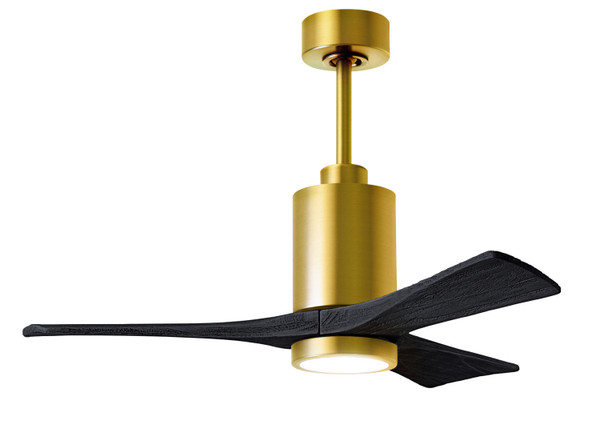 Matthews Fan Company - PA3-BRBR-BK-42 - 42Ceiling Fan - Patricia - Brushed Brass