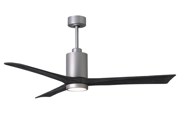 Matthews Fan Company - PA3-BN-BK-60 - 60Ceiling Fan - Patricia - Brushed Nickel