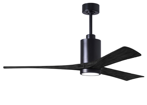 Matthews Fan Company - PA3-BK-BK-60 - 60Ceiling Fan - Patricia - Matte Black