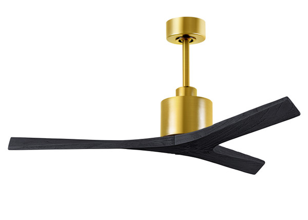 Matthews Fan Company - MW-BRBR-BK-52 - 52Ceiling Fan - Mollywood - Brushed Brass