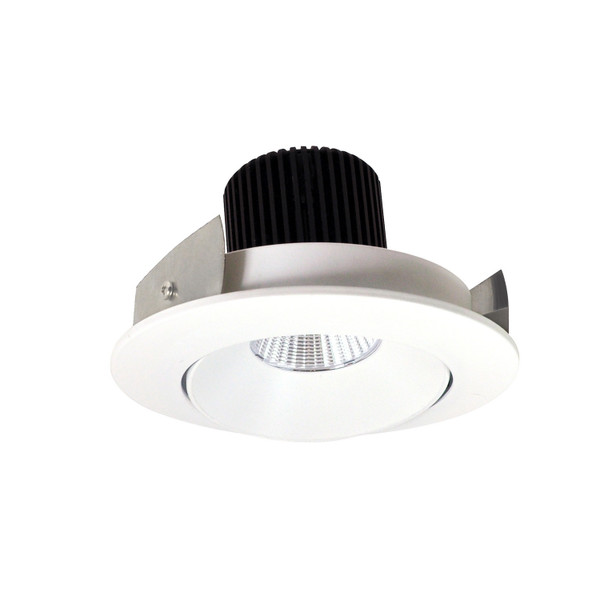 Nora Lighting - NIO-4RC27XMPW/10 - 4 Adj. Round Cone Regressed - Rec Iolite - Matte Powder White Reflector / Matte Powder White Flange