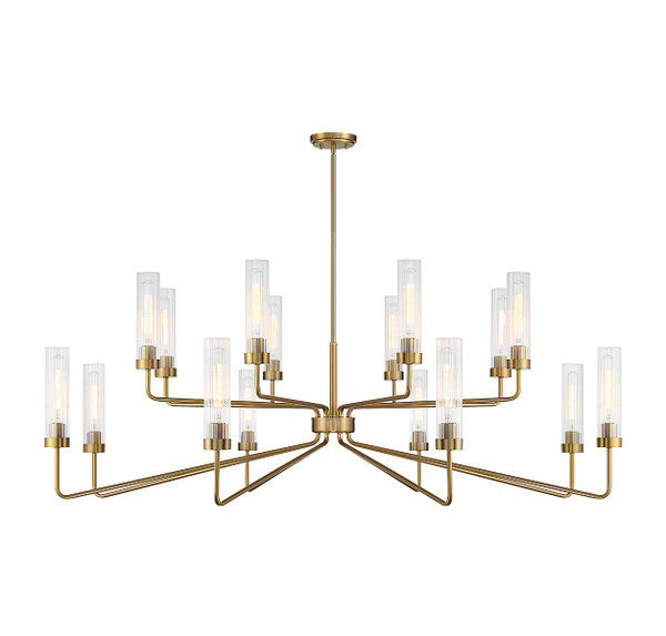 Savoy House - 1-8862-16-322 - 16 Light Chandelier - Baker - Warm Brass