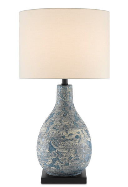 Currey and Company - 6000-0674 - One Light Table Lamp - Ostracon - Vintage Blue
