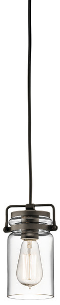 Kichler - 42878OZ - One Light Mini Pendant - Brinley - Olde Bronze