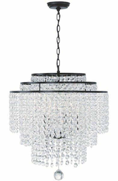Crystorama - GAB-B7305-MK - Six Light Chandelier - Gabrielle - Matte Black
