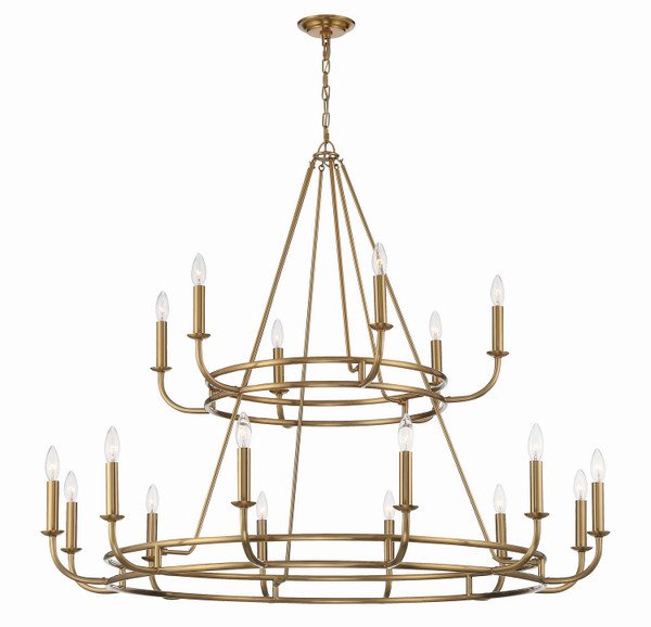 Crystorama - BAI-A2109-AG - 18 Light Chandelier - Bailey - Aged Brass