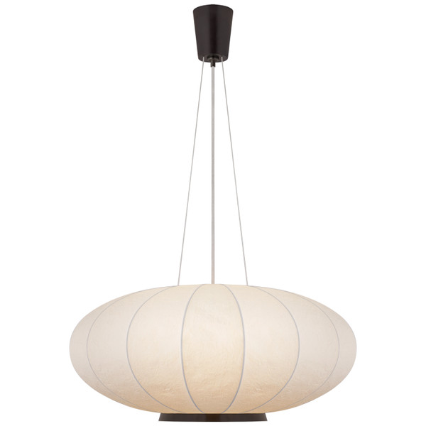 Visual Comfort Signature - BBL 5123BZ-RP - One Light Pendant - Paper Moon - Bronze