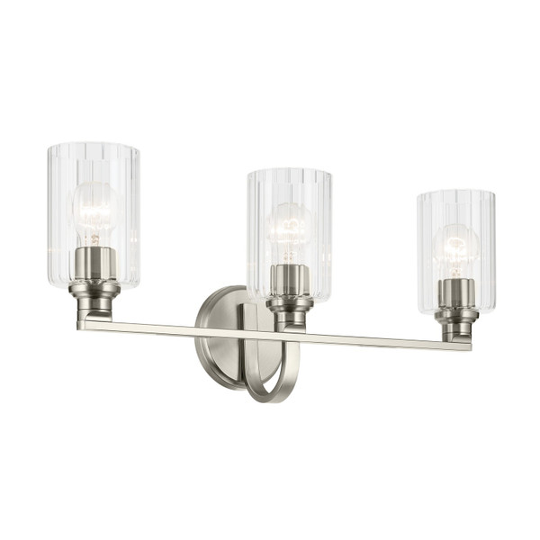Kichler - 55226NIFLU - Three Light Bath - Gioe - Brushed Nickel