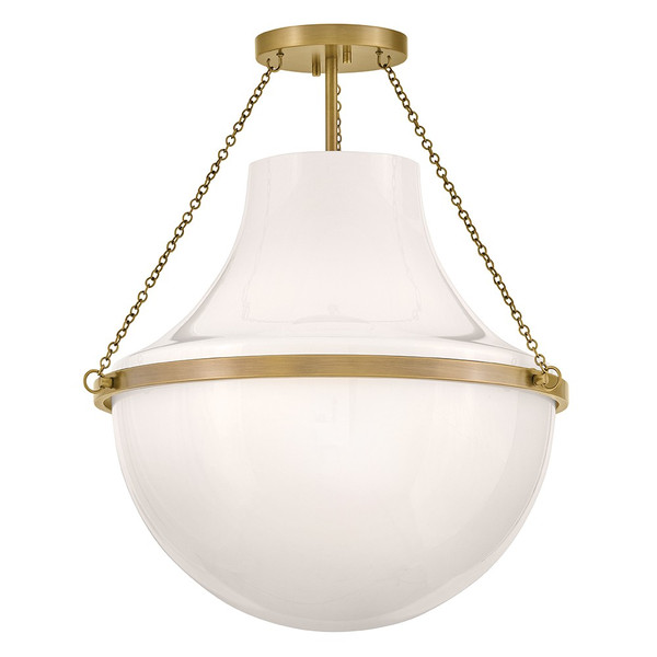 Hinkley - 46893HB - LED Semi-Flush Mount - Collins - Heritage Brass