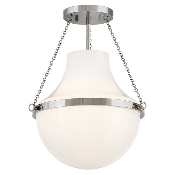 Hinkley - 46891PN - LED Semi-Flush Mount - Collins - Polished Nickel