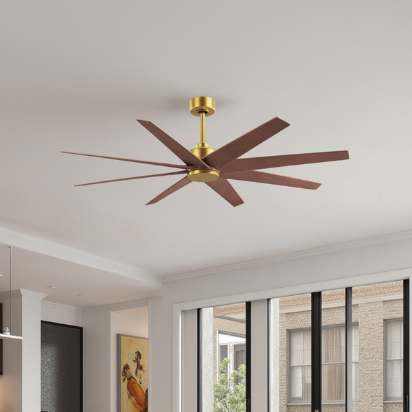 Matthews Fan Company - AN-BRBR-WN-64 - 64"Ceiling Fan - Ariella - Brushed Brass