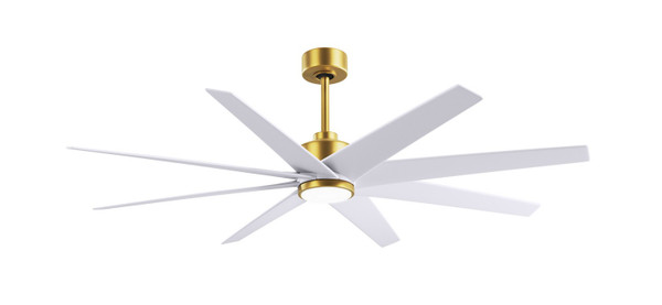 Matthews Fan Company - ANLK-BRBR-MWH-64 - 64"Ceiling Fan - Ariella-LK - Brushed Brass