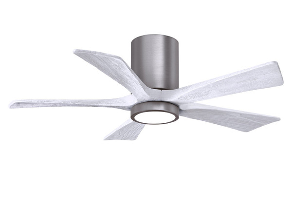 Matthews Fan Company - IR5HLK-BP-MWH-42 - 42"Ceiling Fan - Irene-5HLK - Brushed Pewter